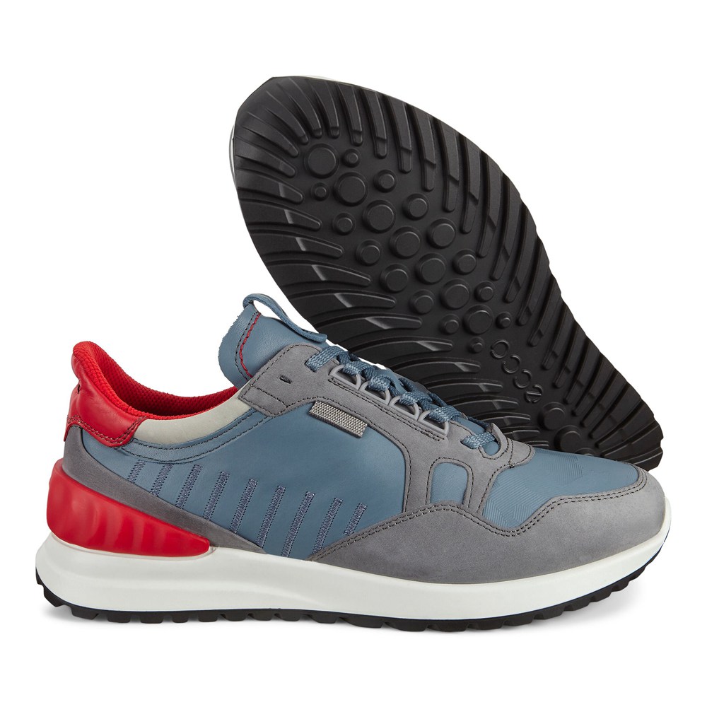 Tenis Hombre - ECCO Astirs - Grises/Azules/Rojos - LJF582137